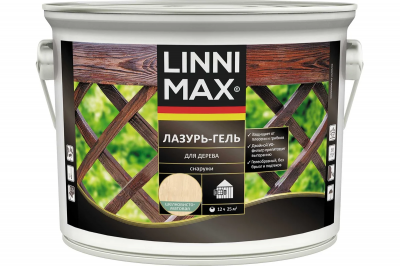 Антисептик лессирующий для дерева LINNIMAX / ЛИННИМАКС Лазурь-гель (Белая 2,5 л)