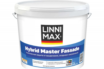 Краска фасадная силикон модифицированная LINNIMAX Hybrid Master Fassade / Гибрид Мастер Фасад (База 1 (10 л))