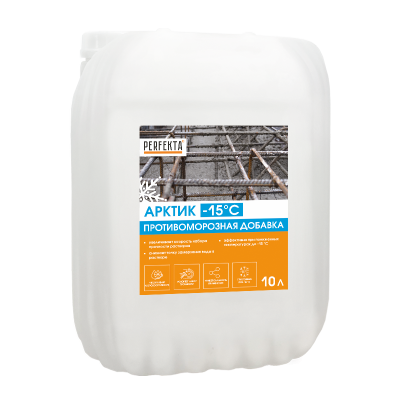 Противоморозная добавка в строительные растворы и бетон Perfekta Арктик (-15 С, 10 л (50))