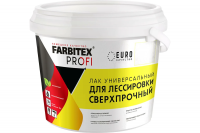 Лак для лессировки универсальный сверхпрочный FARBITEX ПРОФИ (0,9 л (6шт)) Лак для лессировки универсальный сверхпрочный FARBITEX ПРОФИ (0,9 л (6шт))