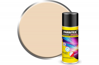 Эмаль акриловая аэрозоль, 520 мл, FARBITEX (1015 светлая слоновая кость (12 шт.))